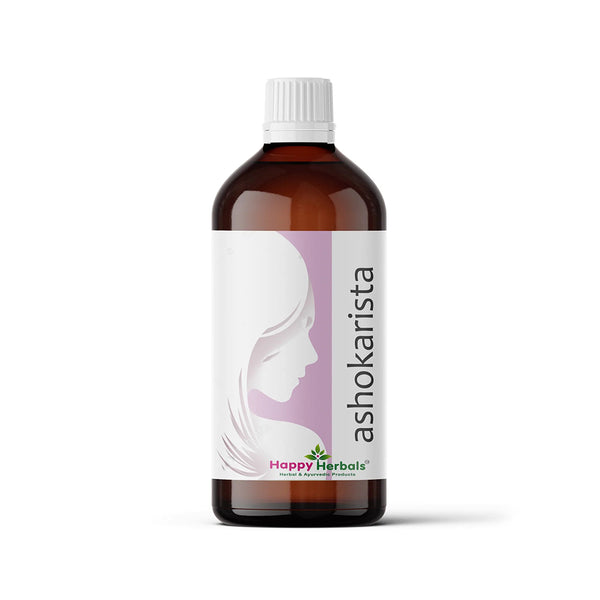 Ashokarista Tonic: Nurturing women's well-being with Happy Herbals' herbal expertise. Infused with extracts from the revered Ashoka tree, this tonic fosters hormonal equilibrium and menstrual health. Embrace nature's support for vitality and balance.