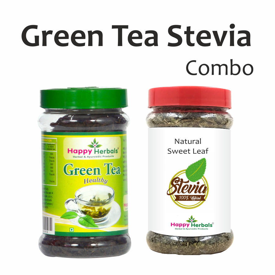 Green Tea & Stevia Leaves Combo
